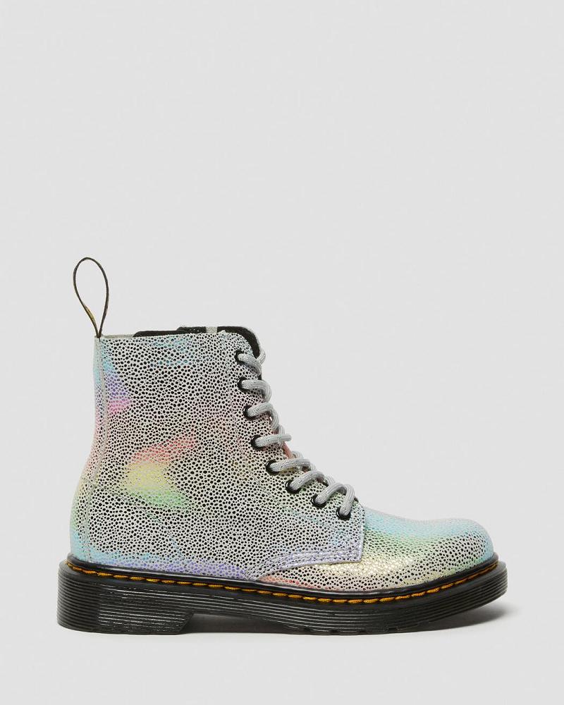 Kids' Dr Martens Junior 1460 Pascal Iridescent Lace Up Boots Multicolor | AU 683YXF